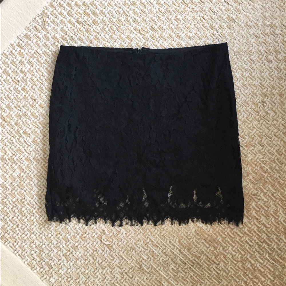 B.B. Dakota black lace mini skirt